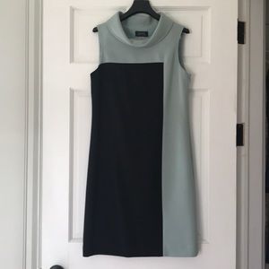 Tahari Color Block Cowl-Neck Dress